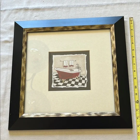 Framed Art with Red Bathtub - Picture 4 of 6